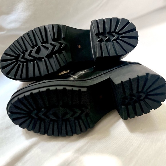 ASOS DESIGN Women's 8 Simone Chunky Mid Heeled Loafer In Black With Daisies - Picture 8 of 9